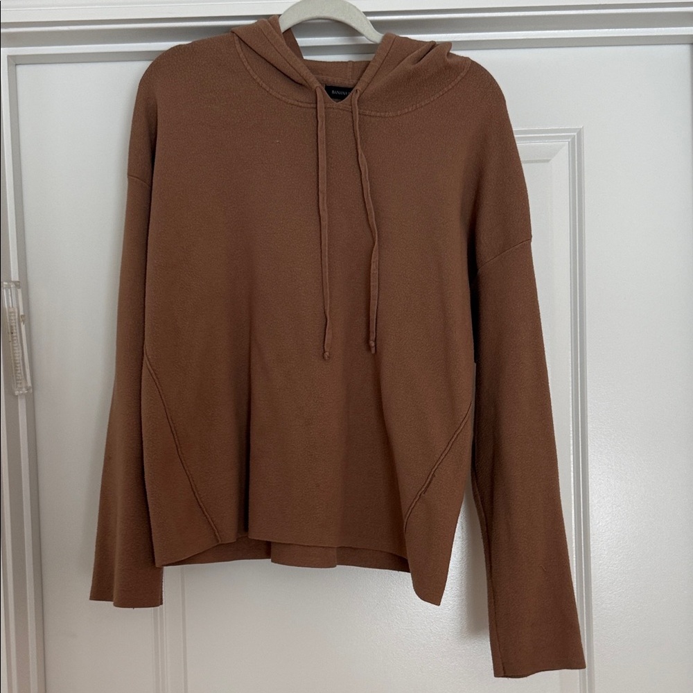Banana Republic Brown Knit Hooded Sweatshirt